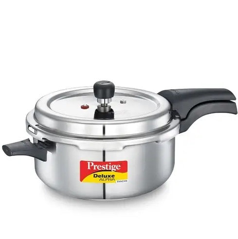 Prestige Deluxe Alpha Svachh Stainless Steel Spillage Control Pressure Cooker