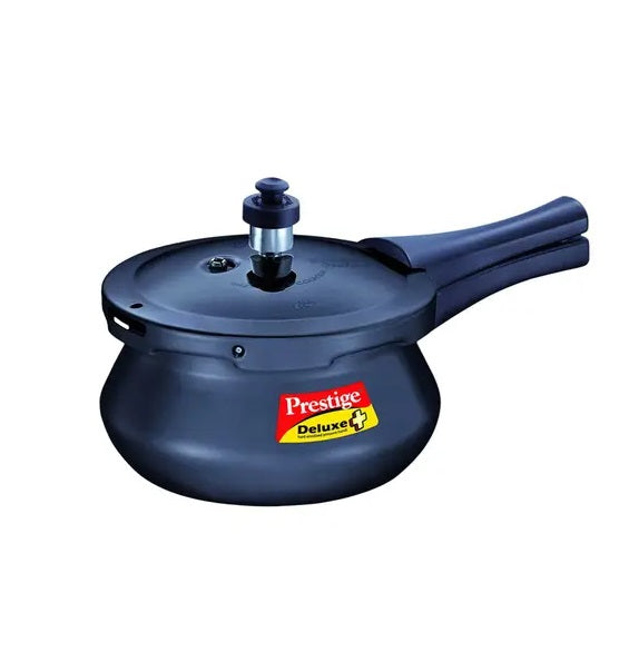 Prestige Deluxe Plus Hard Anodised Handi Pressure Cooker (Black)