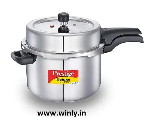 Prestige Deluxe Alpha Svachh Stainless Steel Spillage Control Pressure Cooker