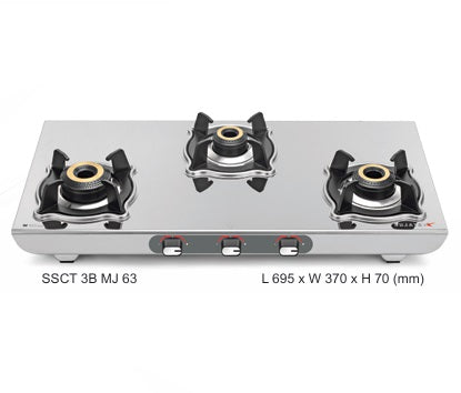 Sujata Majestic Stainless Steel Cooktop | Manual Ignition