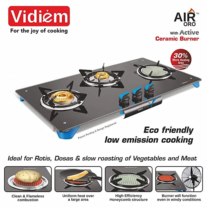 AIR ORO Ceramic 3B VIDIEM Gas Stove High Performance Cooking