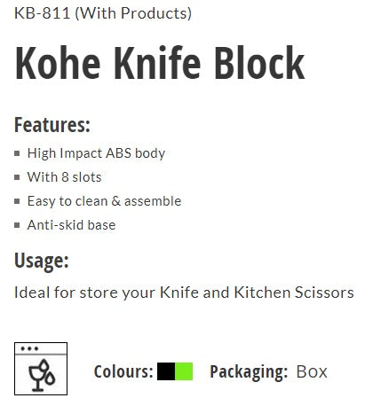 Kohe Knife Block KB-811 (With Products)