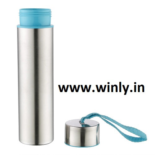NanoNine Slim 300 ml, Single Wall Stainless Steel Fridge Water Bottle.