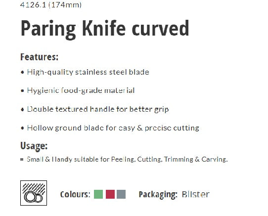 Kohe Paring Knife curved 4126.1 (174mm)