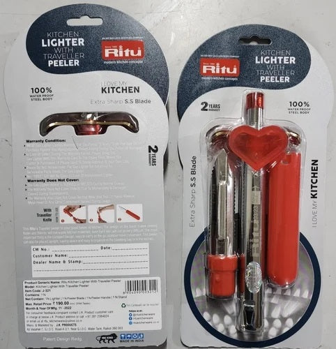 Ritu J-321 Kitchen Lighter With Traveller Peeler