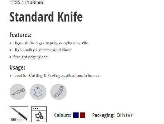 Kohe Standard Knife 1135.1 (188mm)