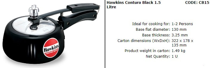 Hawkins Contura Hard Anodized Black Pressure Cooker